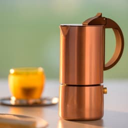 Moka Pot Percolator Koffiezetapparaat – Inductie, Gas & Elektrisch, RVS Rosé Goud — thumbnail 1