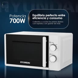 Magnetron Oven - Keukenapparaat - Snel Opwarmen - Keramische Binnenkant - 20 Liter - Wit — thumbnail 5