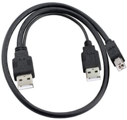 USB naar Mini USB Kabel - Data Kabel - Externe Harde Schijf - Extra Voeding - 70 cm — thumbnail 2