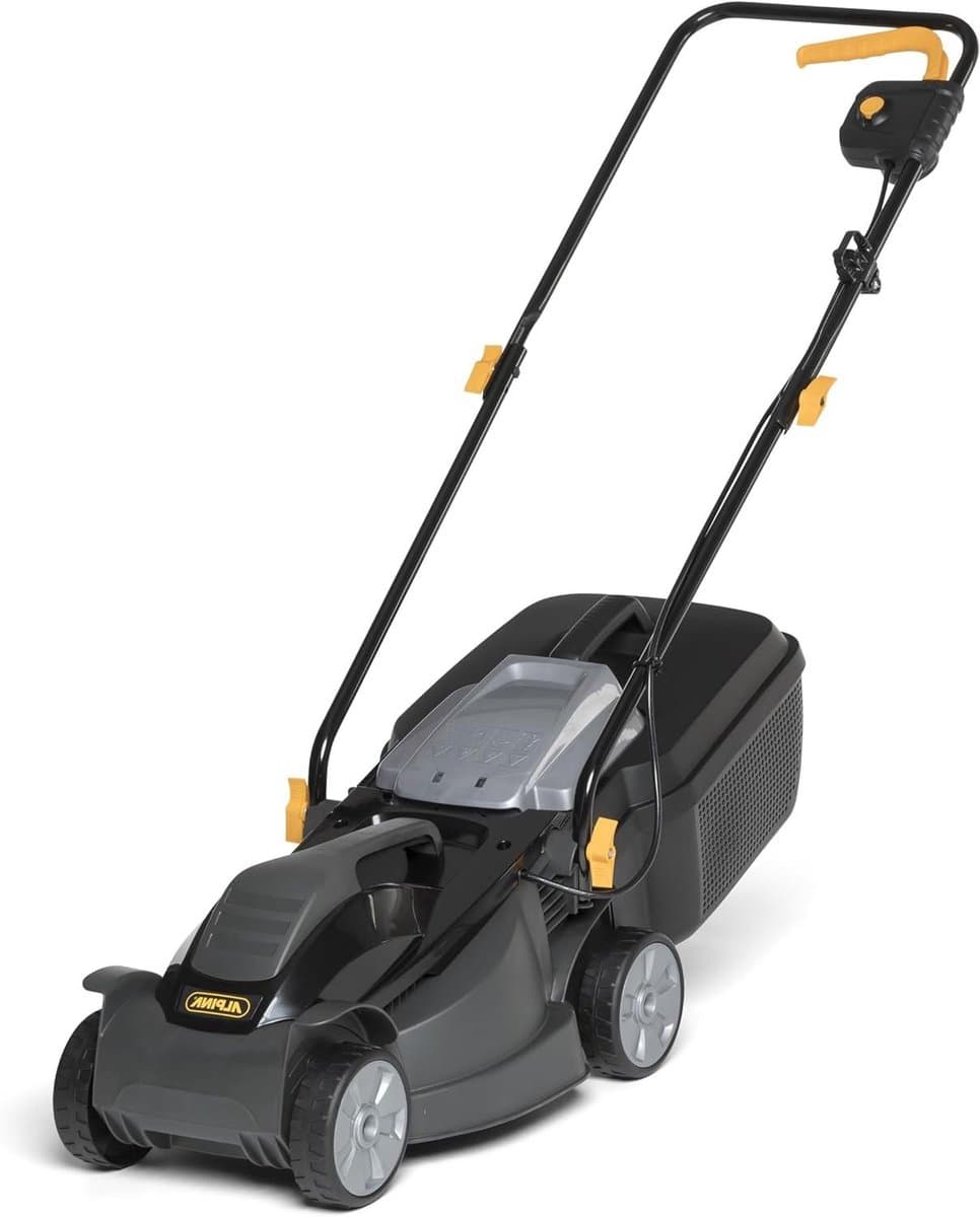 Elektrische grasmaaier - Compacte maaier - Gazon onderhoud - Krachtige motor - 32 cm breed - Groen — afbeelding 1