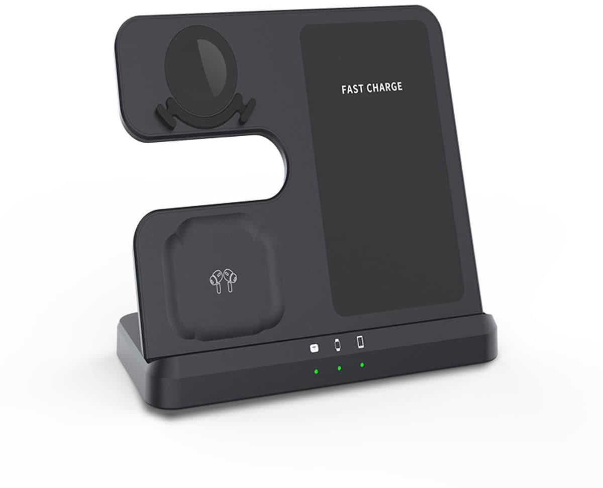 3 In 1 Oplaadstation geschikt voor Samsung, Draadloze Oplader Inductief Laadstation geschikt voor Samsung S25/S25+/S24/S23/S22/Z Fold/Z Flip Series/Galaxy Watch/Buds Opladen Dock Stand — afbeelding 1