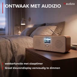 Internet radio - Audizio Bucine - FM en DAB radio - Radio met Bluetooth - Wekkerfunctie - Crème — thumbnail 5