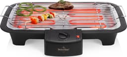 Swiss Haus® TBQ23 Elektrische Barbecue - 38 x 22 cm - 2000W – Tafel BBQ – Regelbare Thermostaat – Vaatwasbestendig Rooster – Anti-Roest Grill – Zwart — thumbnail 1