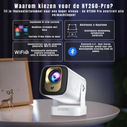 YOR® Mini beamers - Projector - Mini beamer - Wit - 20cm x 11cm x 10cm — thumbnail 4