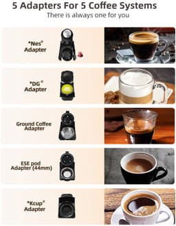 Hibrew H2B 5-In-1 Capsulemachine Voor Nespresso Lavazza Met Multifunctionele Functies — thumbnail 2