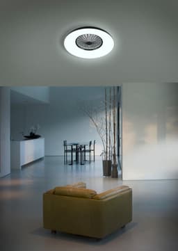 REALITY SVAERHOLT - Ventilator - Zwart - incl. 1x SMD 34 W - Afstandsbediening - Geintegreerde dimmer - Traploos instelbare lichtkleur - RGBW-kleurenwisselaar - 5 snelheidsniveaus - Geheugenfunctie - Zomer- en wintermodus - Dynamisch licht — thumbnail 4