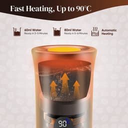 Linkforu - Espressoapparaat voor Capsules of Gemalen Koffie voor Onderweg - Warm of Koud – Oplaadbaar - 12Volt – 72 Watt – 90 ° — thumbnail 5
