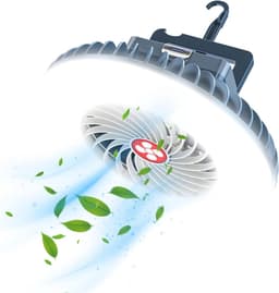 USB Oplaadbare Camping Ventilator met LED Lantaarn - Waterbestendig - Met Ophanghaak en Magneet - Multifunctioneel Noodaccessoire - Geschikt voor Binnen, Buiten, Wandelen en Noodsituaties — thumbnail 1