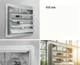 Linkforu – Inbouw Ventilator – Wandverkoeling voor Serre – Kweekkas – Zolder – Werkplaats - 4800 m³/h - 1400 tpm - met Motor — thumbnail 2