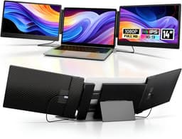 AHD® Professionele Portable Monitor - USB-C - 14 Inch - Double Draagbare Monitor - Portable Monitor Voor Laptop - Zwart - 36cm x 22cm x 4cm — thumbnail 1