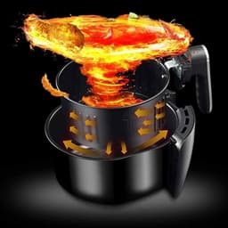 Heteluchtfriteuse - Kleine friteuse - Gezond koken - 360 graden circulatie - 3.6 liter - Zwart — thumbnail 2