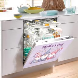 Magnetische Vaatwasserhoes - Keuken Sticker - Keuken Decoratie - Brede Compatibiliteit - 58 x 66 cm - Kabouters — thumbnail 3
