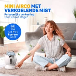 Vulpes Goods® Tech - Mini Airco ELITE - Mobiele Luchtkoeler met Afstandsbediening - Aircooler 6in1 - 3 luchtbevochtigingsstanden met Swingfunctie - 3 windsnelheden - 100% Anti-lek - Incl. kabel & adapter meegeleverd - Thuis & Kantoor — thumbnail 2