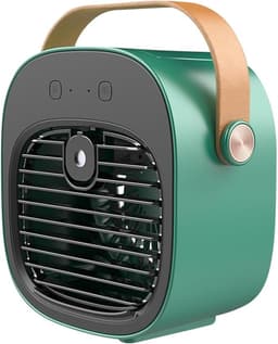 Mobiele Airco Alternatief - Mini Aircooler met Water - Draagbare Koelventilator met 4000 mAh Batterij - Tafelventilator en Luchtkoeler voor Bureau, Slaapkamer, Auto en Kamperen - 3 Windsnelheden - Type-C - 128ML — thumbnail 1