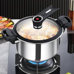 Portable High Pressure Pan - Fish Pan for Seafood - Stainless Steel Fast Multifunctional Kitchen Pan for Bean and Meat Dishes — thumbnail 3