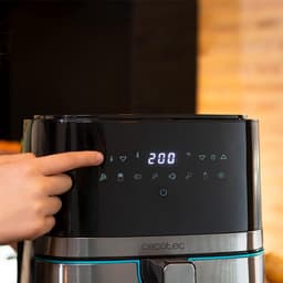 Heteluchtfriteuse - Airfryer - Gezond Koken - PerfectCook Technologie - 55 L Inhoud - Zwart Roestvrij Staal — thumbnail 3