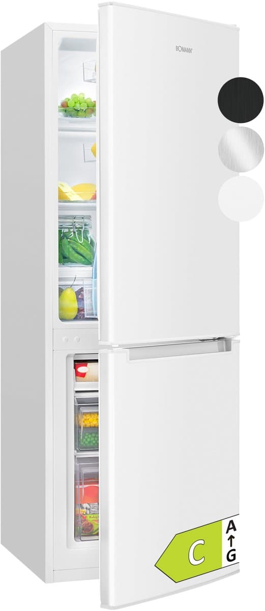 Bomann KG 7359 – Koel- vriescombinatie – 173 Liter – 143 cm hoog – Wit - Energiezuinig klasse C — afbeelding 1