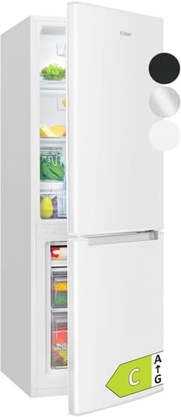 Bomann KG 7359 – Koel- vriescombinatie – 173 Liter – 143 cm hoog – Wit - Energiezuinig klasse C — thumbnail 1