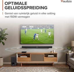 Soundbar - Audizio SB92S - HDMI-ARC - Bluetooth - 150 Watt - Optisch - Soundbar met subwoofer — thumbnail 2
