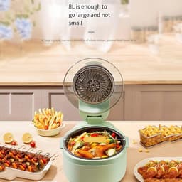 Flip-Free Air Fryer Huishoudelijke Automatische Roterende Oven Visuele Multifunctionele 8L Grote Capaciteit Elektrische Oven — thumbnail 4