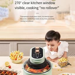 Flip-Free Air Fryer Huishoudelijke Automatische Roterende Oven Visuele Multifunctionele 8L Grote Capaciteit Elektrische Oven — thumbnail 3