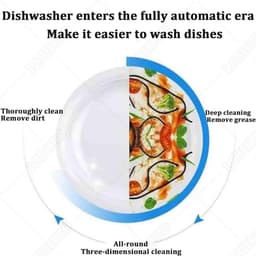Draagbare Vaatwasser - Compacte Afwasser - Snel Afwassen - Multifunctioneel Reinigen - 360W Vermogen - Zilver — thumbnail 4