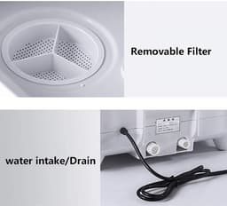 Tafelvaatwasser - Compacte vaatwasser - Afwas Besparen - Intelligente Automatische Functie - 1 mand - Wit — thumbnail 5
