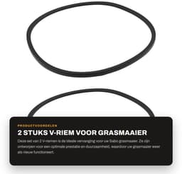 Dailygoods- Grasmaaier V-riem 2 stuks - Compatibel met SABO 52-151 H mA - Rubber met polyester - Bovenbreedte 9,5 mm - Binnenlengte 900 mm - Duurzaam en flexibel - V-snaar — thumbnail 5