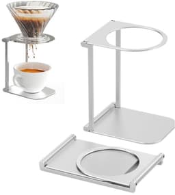 Dailygoods- Koffiestandaard Opvouwbaar - Draagbare Koffiemachinehouder - Pour-Over-Filterstandaard - Aluminiumlegering - Koffiedruppelhouder - Stabiliteit en Grip — thumbnail 1