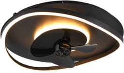 Fantiluxe - Brynja - Plafondventilator met verlichting - Zwart - Ø50cm - Afstandsbediening - Met lamp - Plafond ventilator - Slaapkamer — thumbnail 5