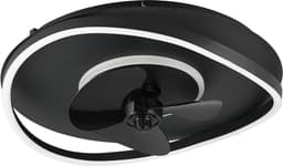 Fantiluxe - Brynja - Plafondventilator met verlichting - Zwart - Ø50cm - Afstandsbediening - Met lamp - Plafond ventilator - Slaapkamer — thumbnail 2