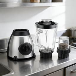 Aanrecht Blenders | Kruidenmaker En Keukenmachine Met Verwisselbare Glazen Beker - Voedselmixer Voor Binnenhuis - Voor Thuis Gezin Vrienden En Volwassenen In De Keuken — thumbnail 5