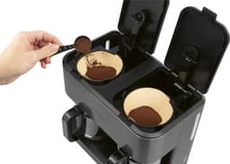 ProfiCook KAD 1308 Dark Inox - Dubbele Filter-koffiezetapparaat - 2x 14-16 kop - glazen kan — thumbnail 2