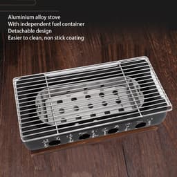 Dailygoods- Houtskoolgrill Draagbaar - Mini BBQ voor Thuis - Yakiniku/Spiesjes - Compact - Gelijkmatige Warmteverdeling - Hoogwaardige Materialen - Barbecue — thumbnail 2