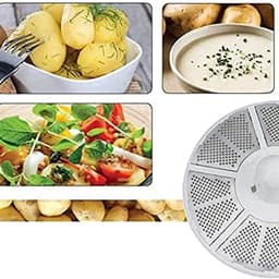 Aardappelschilmachine Elektrisch - Automatische Schillen - Grote Hoeveelheden Schillen - Eén Knop Bediening - 1kg Capaciteit - Wit — thumbnail 4