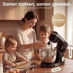 Gatson 1500W Keukenmachine - 10 Snelheden - 5L Mengkom - Dubbele Handvat - Keukenrobot - Keukenmixer - Foodprocessor — thumbnail 4