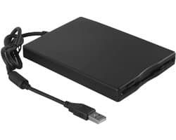 Externe Floppy Drive - USB Lezer - Oude Disks Lezen - Directe USB Aansluiting - 3.5 Inch - Zwart