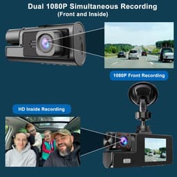 Dashcam - Dashcam voor auto - 1080P Dubbele Dashcam - 170° Groothoek Voertuigcamera - WDR, G-sensor - Loopopname, Nachtzicht — thumbnail 5