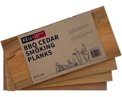 Keij Kamado Smokin' Hot - Cederhouten Rookplanken 4 stuks