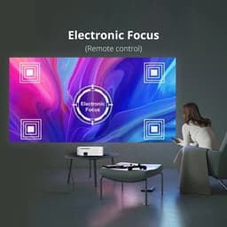 Byintek - K45 - Beamer - Projector Beamer - Mini Meamer - 4k - Full HD 1080P - 1920x1080dpi - Automatische focus - met WiFi - 950ANSI Lumens - Wit — thumbnail 1
