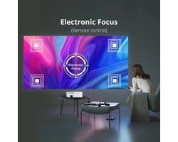 Byintek - K45 - Beamer - Projector Beamer - Mini Meamer - 4k - Full HD 1080P - 1920x1080dpi - Automatische focus - met WiFi - 950ANSI Lumens - Wit