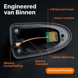VCTparts® Universele Haaienvin Autoradio Antenne Grijs/Zilver - Sportief Modern Auto Design — thumbnail 2
