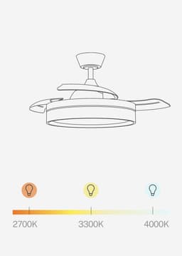 CREATE - Stille plafondventilator 40 W Ø107 cm met intrekbare bladen en LED-licht - M - Met licht - WIFI - WIND CLEAR EDGE — thumbnail 5