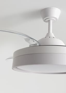 CREATE - Stille plafondventilator 40 W Ø107 cm met intrekbare bladen en LED-licht - M - Met licht - Afstandsbediening - WIND CLEAR EDGE — thumbnail 5