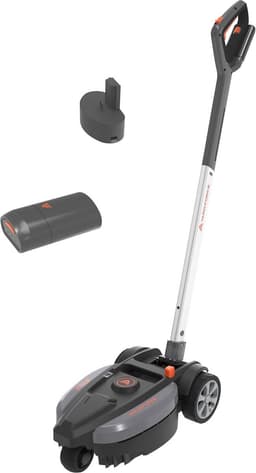 Accu Grasmaaier - Stadsmaaier Mulchmaaier - Klein Gazon Onderhoud - Draaibare Koppeling - 23 cm Snijbreedte - Zilver Zwart — thumbnail 1