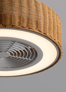 CREATE - Stille plafondventilator 40W Ø50 cm met verborgen bladen en LED-verlichting - S - Met licht - Controller voor wandmontage - WIND CLEAR EASY — thumbnail 2