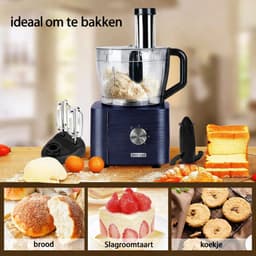 Celestul Keukenmachine - 1300W - Keukenrobot – Foodprocessor - 3.2L - Mengkom - Incl. Vleesmolen, Blender en extra 11 Accessoires - Zwart — thumbnail 2