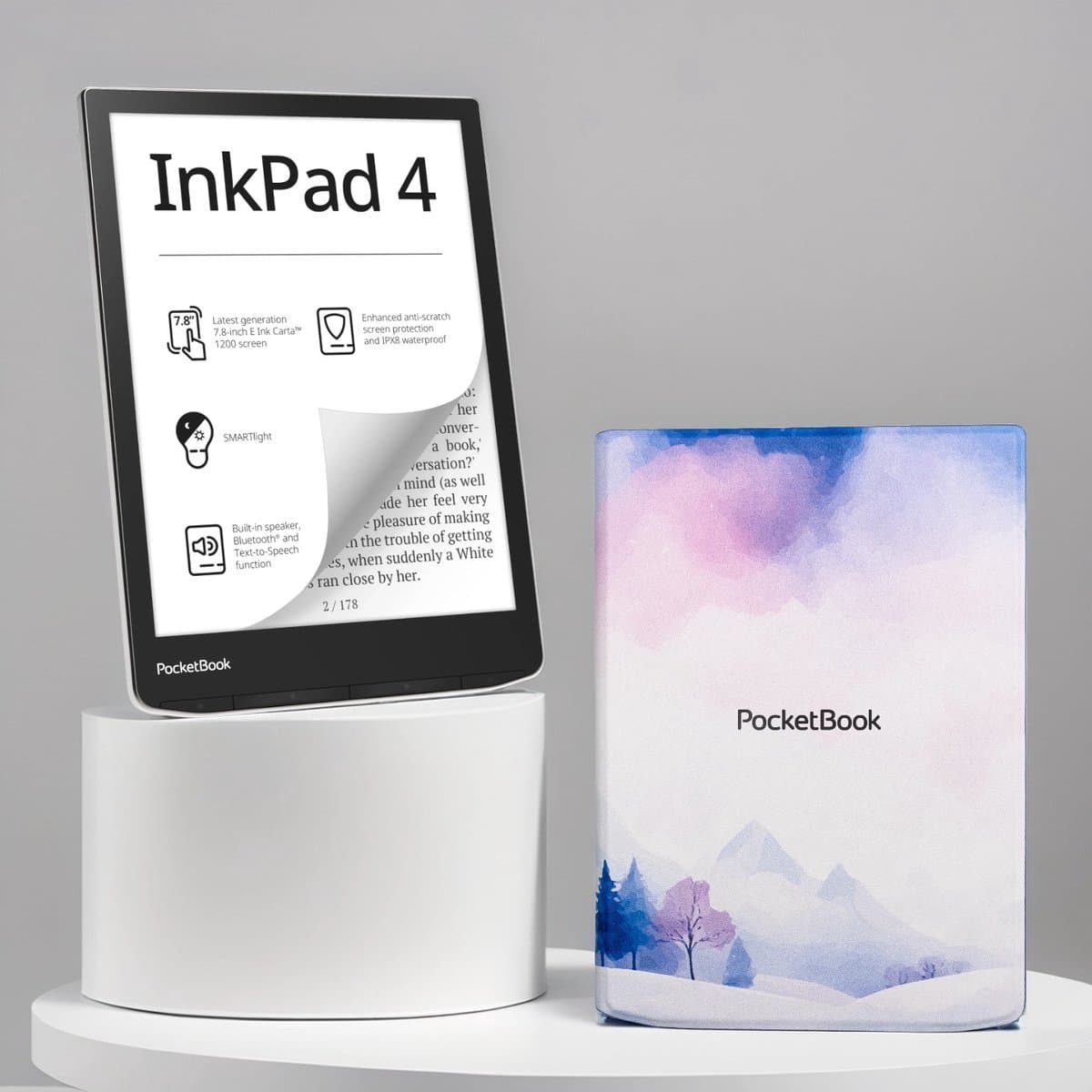 PocketBook InkPad 4 e-reader – 7.8 inch – 32 GB – waterdicht + Wintertime Flip Cover – voordeelbundel — afbeelding 1