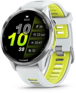 Garmin Forerunner 970 GPS Titanium Whitestone / amp yellow band — thumbnail 1