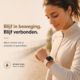 Cinturio Prestige Goude Smartwatch Heren en Dames - Stappenteller - Bluetooth Bellen - Hartslagmeter - Slaapmonitor - 100+ Sportmodi - IP67 - iOS & Android - Goud — thumbnail 5